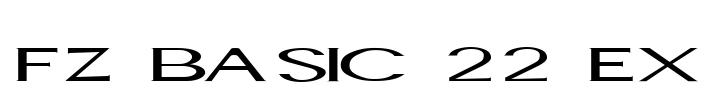 FZ BASIC 22 EX Font Image