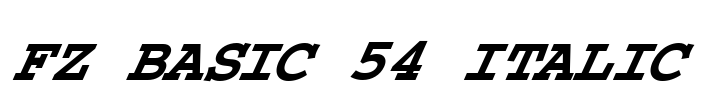 FZ BASIC 54 ITALIC Font Image