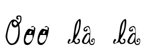 Ooo la la Font Image