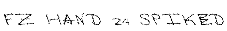 FZ HAND 24 SPIKED Font Image
