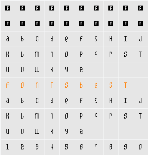 5Champagne Unicase Character Map