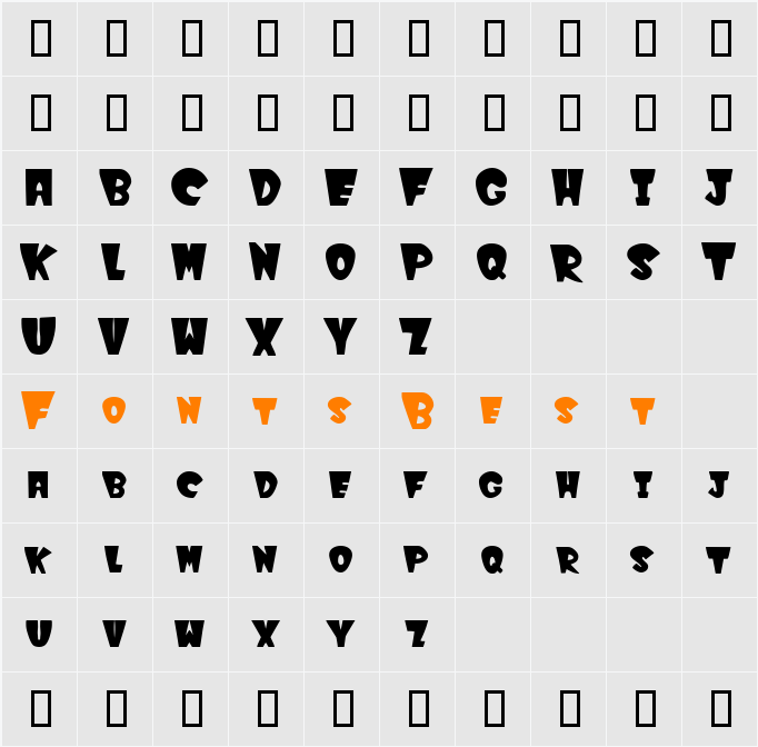Winks Character Map