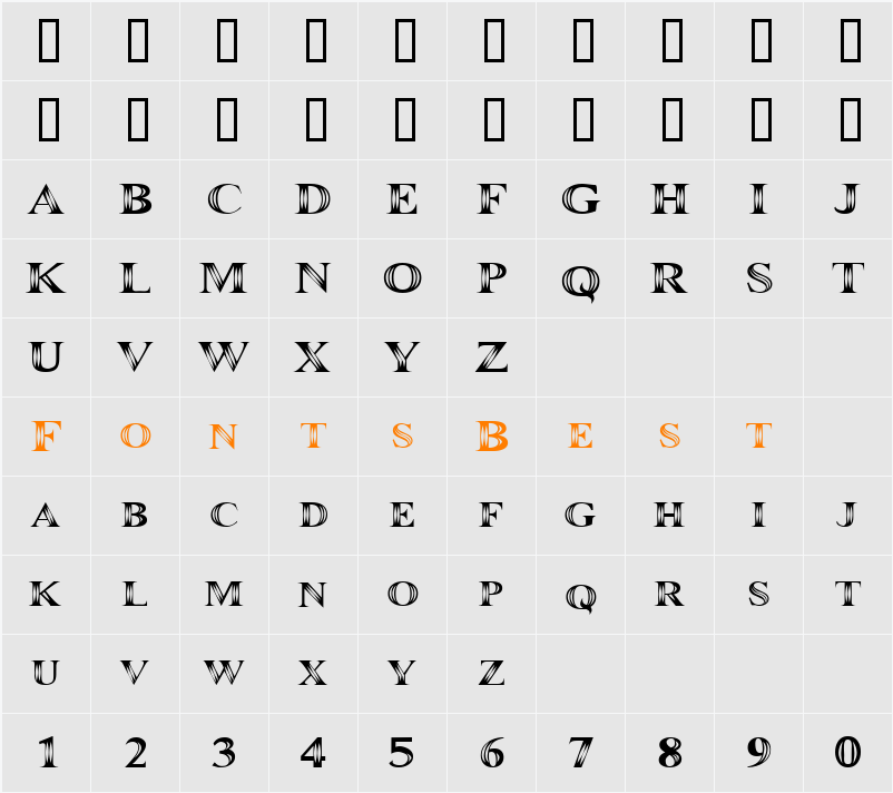 Maranallo Character Map