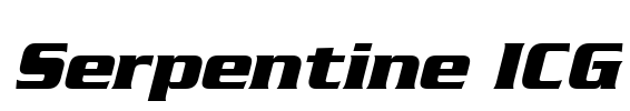 Serpentine ICG Font Image
