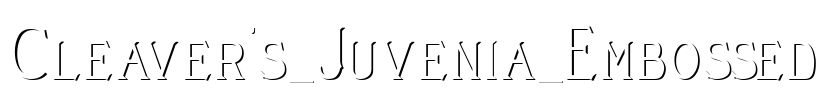 Cleaver's_Juvenia_Embossed