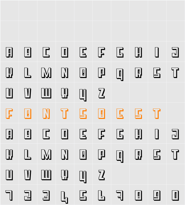 Super cube  Character Map