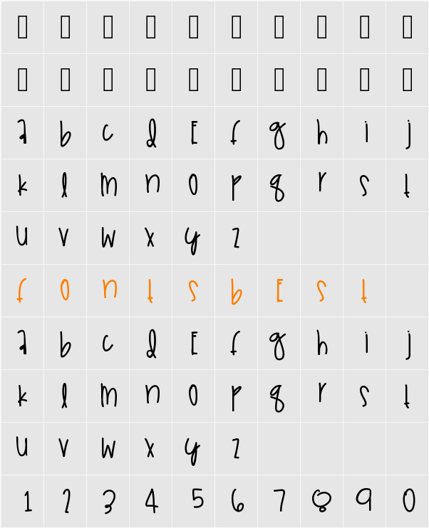 GammaJays Character Map