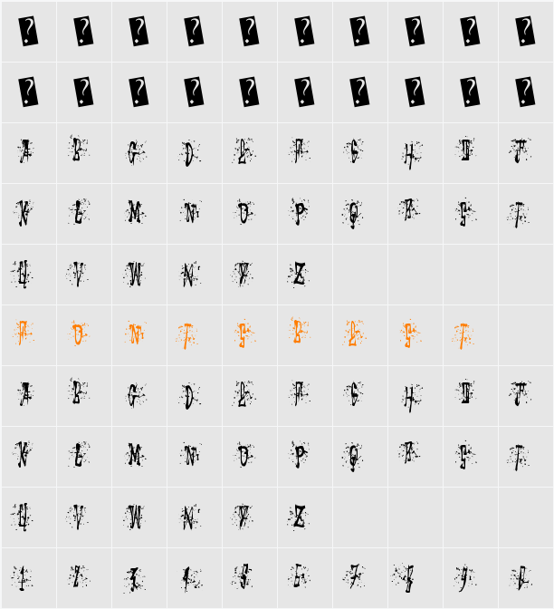 StickyMad Character Map