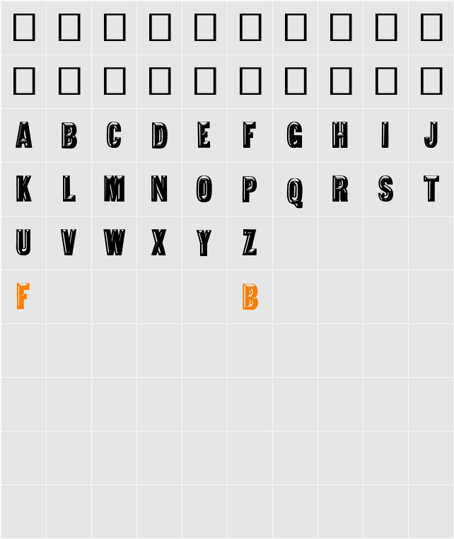Tejaratchi Th bold Character Map