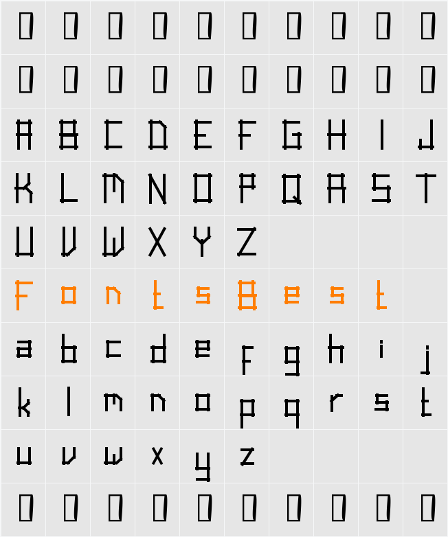 Linear Script Character Map