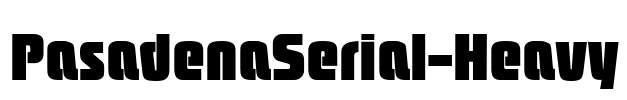 PasadenaSerial-Heavy Font Image