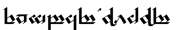 Tengwar Noldor Font Image