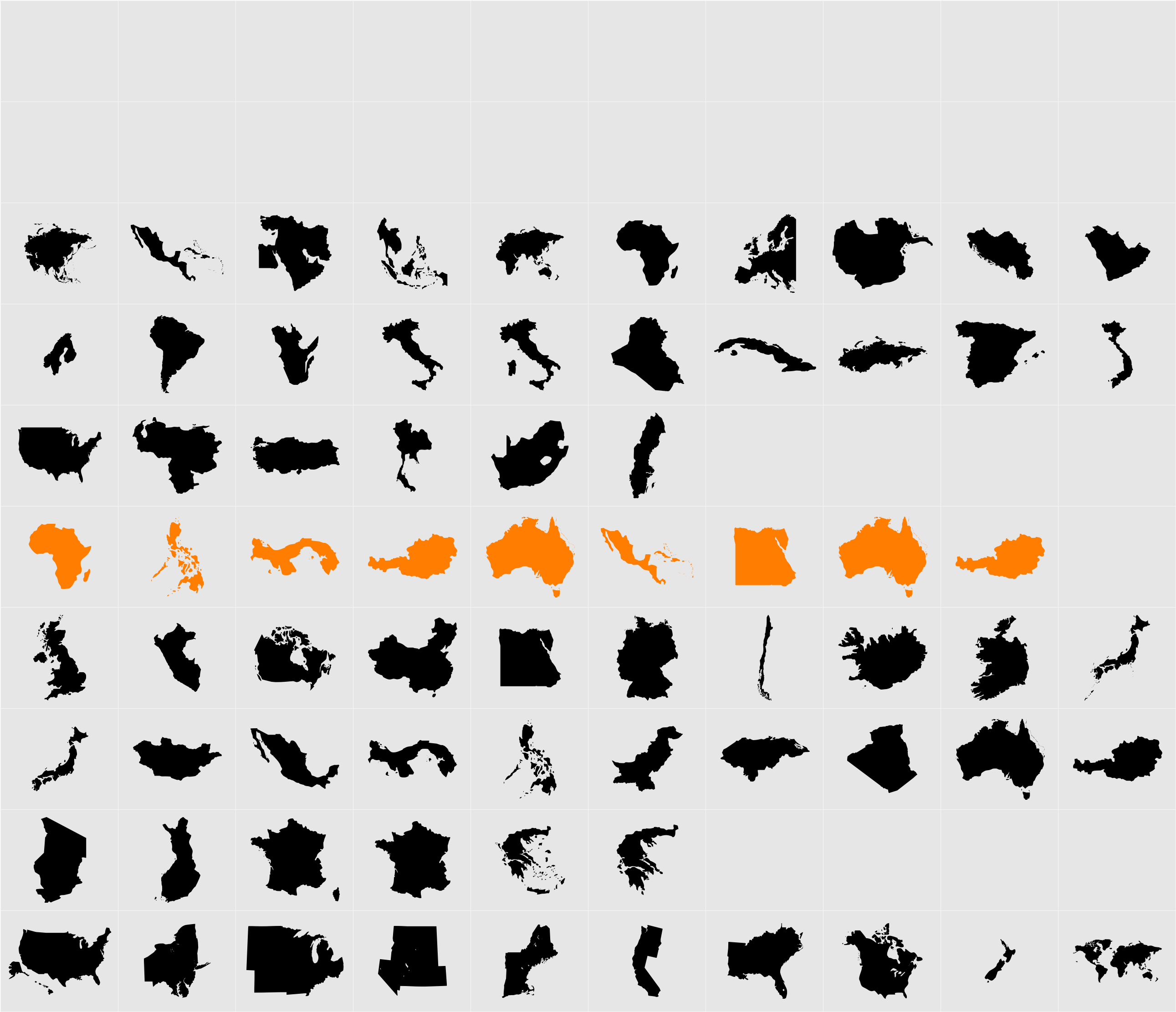 GeoBats Character Map