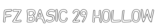 FZ BASIC 29 HOLLOW Font Image