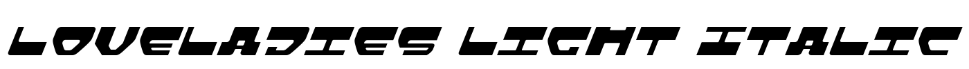 Loveladies Light Italic Font Image