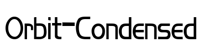 Orbit-Condensed Font Image