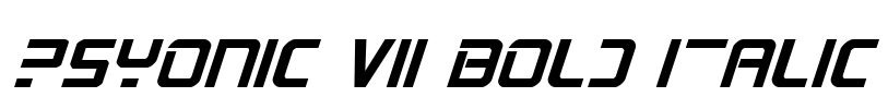 PsYonic VII Bold Italic Font Image