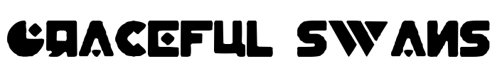 Graceful Swans Font Image