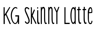 KG Skinny Latte Font Image