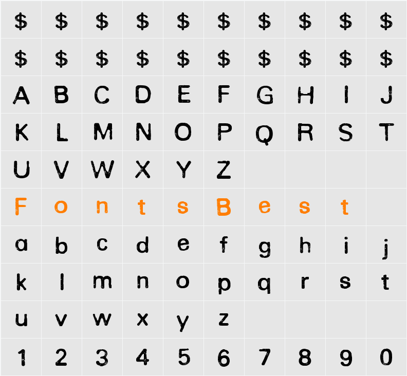 Rounded Eroded Character Map