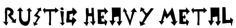rustic heavy metal Font Image