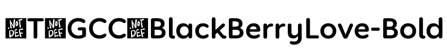 KTKGCC+BlackBerryLove-Bold Font Image