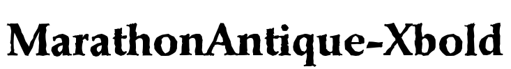 MarathonAntique-Xbold Font Image