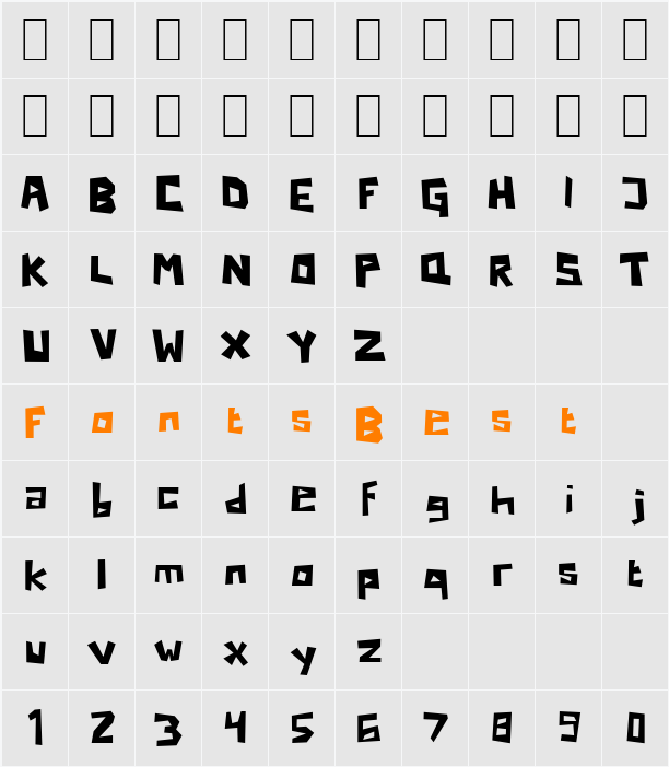 Boma Character Map