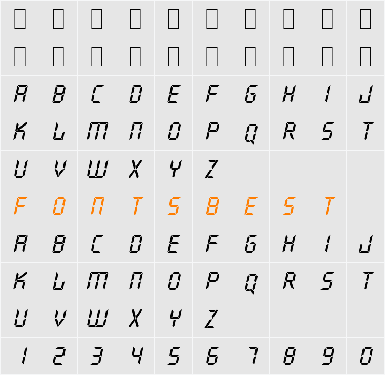 FutyBecker Character Map