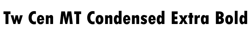 Tw Cen MT Condensed Extra Bold