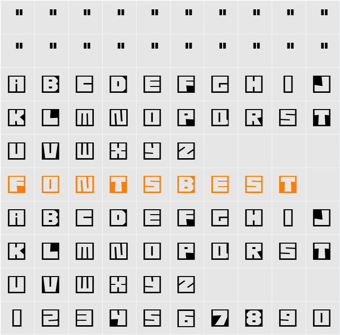 EtcherSkesch Regular Character Map