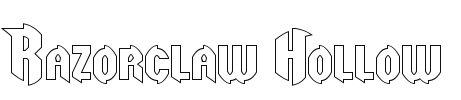 Razorclaw Hollow Font Image