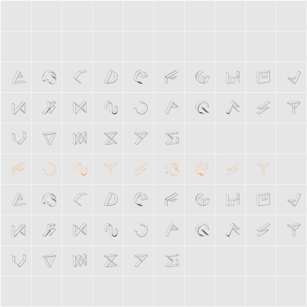simo cosmo type Character Map