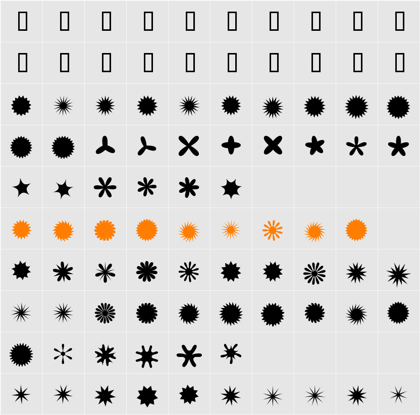 SternStella Character Map
