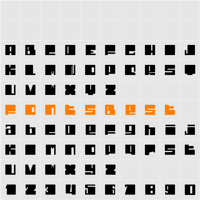 Dhe Cruncy Character Map