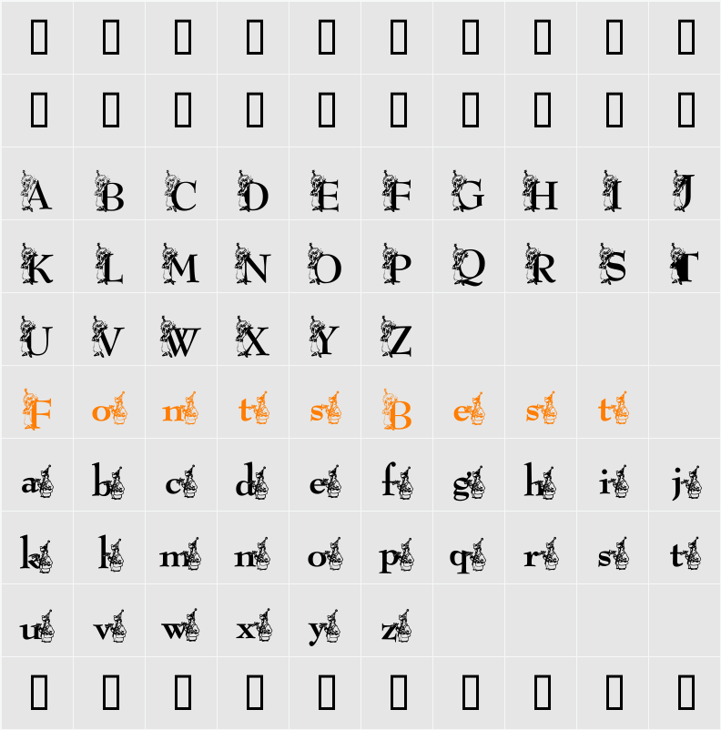 JNKPARTY Character Map
