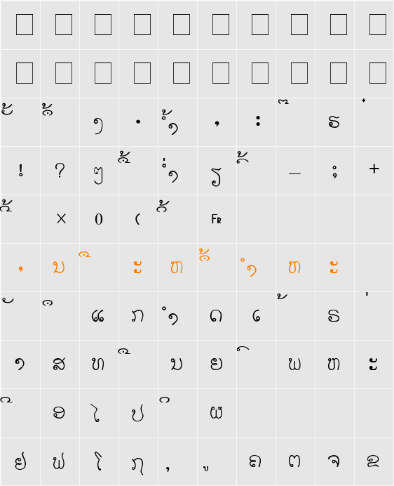 alice_1 Character Map