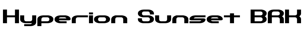 Hyperion Sunset BRK Font Image