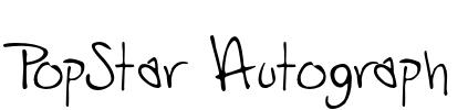 PopStar Autograph Font Image