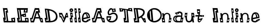 LEADvilleASTROnaut Inline Font Image