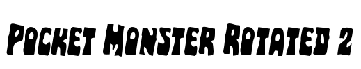 Pocket Monster Rotated 2 Font Image