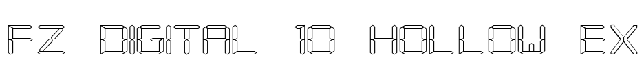 FZ DIGITAL 10 HOLLOW EX Font Image