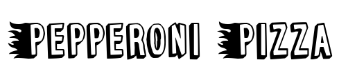 Pepperoni Pizza Font Image