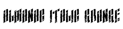 almanac italic grunge