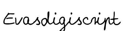 Evasdigiscript Font Image