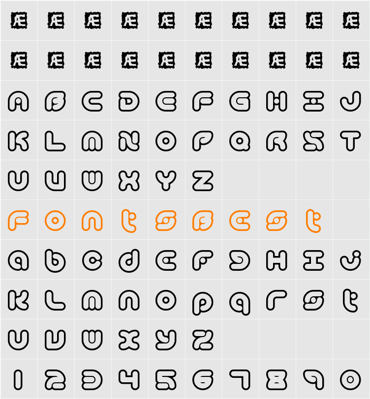 Technique OL BRK Character Map