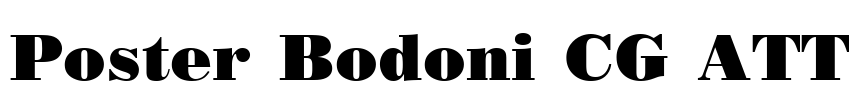 Poster Bodoni CG ATT