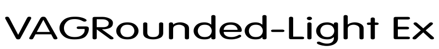 VAGRounded-Light Ex Font Image