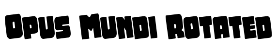 Opus Mundi Rotated Font Image