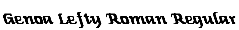Genoa Lefty Roman Regular